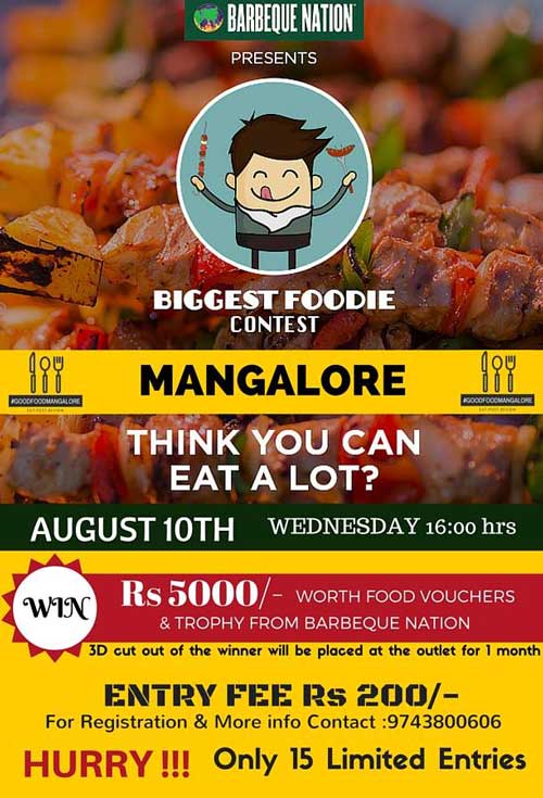Biggest Foodie Contest Mangalore - 10 Aug 2016 - Barbeque Nation, Mangalore