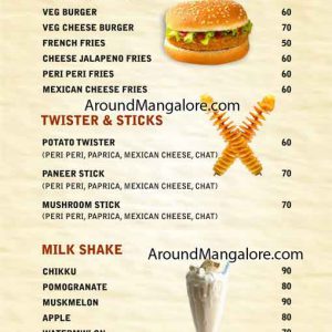 Food Menu - Maya Chats Cafe - Balmatta Road, Mangalore