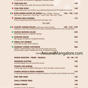 Food Menu - The Curry Wok - Mangalore