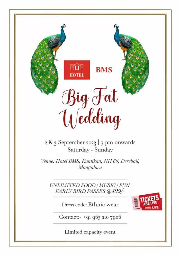 "BIG FAT MANGALOREAN WEDDING" Extravaganza at Hotel BMS, Mangaluru