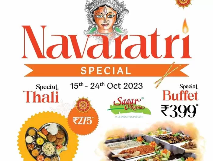 NAVARATRI buffet & Special Thali – 15 to 24 Oct 2023 – The Ocean Pearl, Mangalore
